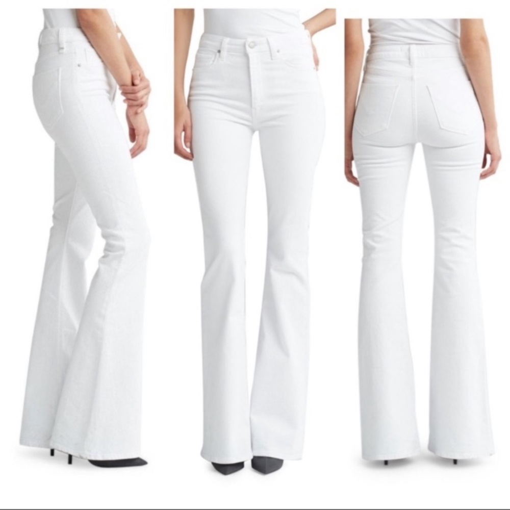 Hudson Holly High Rise Flare Jean in White